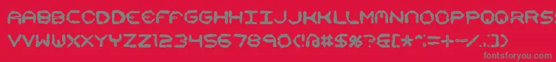 Mishmash4x4iBrk Font – Gray Fonts on Red Background