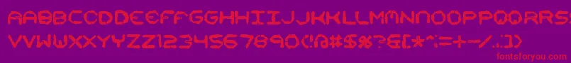 Mishmash4x4iBrk Font – Red Fonts on Purple Background