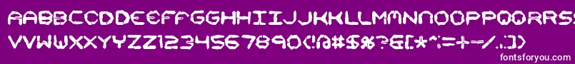 Mishmash4x4iBrk Font – White Fonts on Purple Background