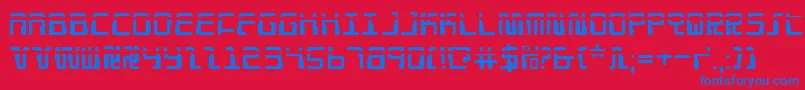 Droid Lover Laser Font – Blue Fonts on Red Background