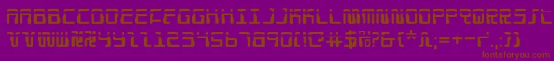 Droid Lover Laser Font – Brown Fonts on Purple Background