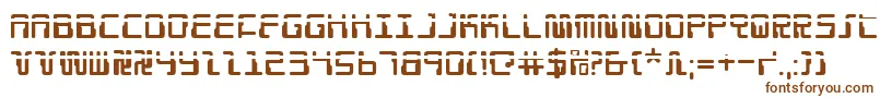 Droid Lover Laser Font – Brown Fonts on White Background