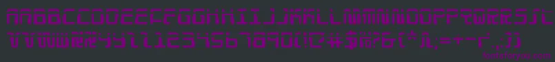 Czcionka Droid Lover Laser – fioletowe czcionki na czarnym tle