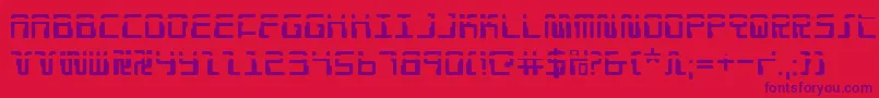 Droid Lover Laser Font – Purple Fonts on Red Background