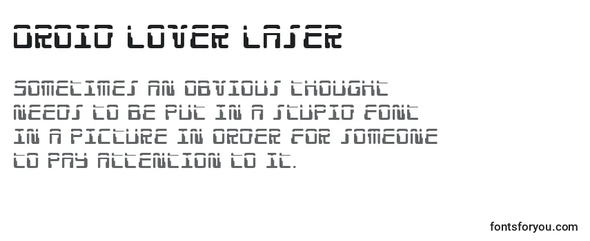 Schriftart Droid Lover Laser