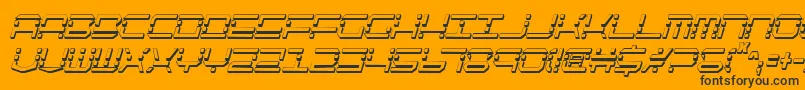 QuickquickShadowItalcondensed Font – Black Fonts on Orange Background