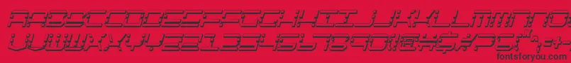 QuickquickShadowItalcondensed Font – Black Fonts on Red Background