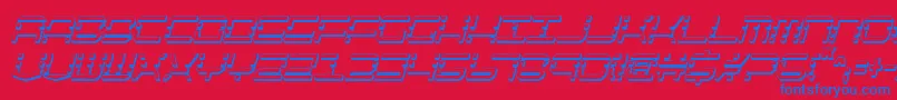 QuickquickShadowItalcondensed Font – Blue Fonts on Red Background