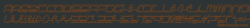 QuickquickShadowItalcondensed Font – Brown Fonts on Black Background