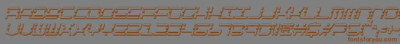 QuickquickShadowItalcondensed Font – Brown Fonts on Gray Background