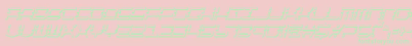 QuickquickShadowItalcondensed Font – Green Fonts on Pink Background