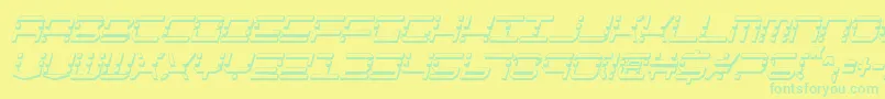 QuickquickShadowItalcondensed Font – Green Fonts on Yellow Background