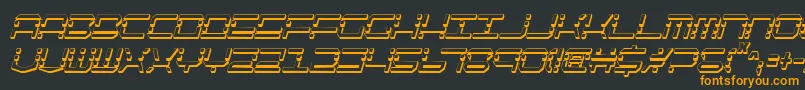 QuickquickShadowItalcondensed Font – Orange Fonts on Black Background