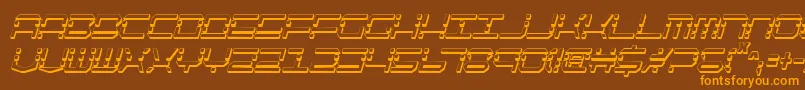 QuickquickShadowItalcondensed Font – Orange Fonts on Brown Background