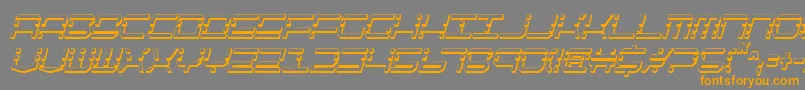 QuickquickShadowItalcondensed-fontti – oranssit fontit harmaalla taustalla