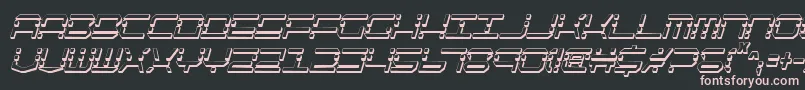QuickquickShadowItalcondensed Font – Pink Fonts on Black Background