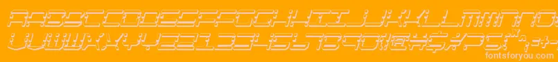 QuickquickShadowItalcondensed Font – Pink Fonts on Orange Background