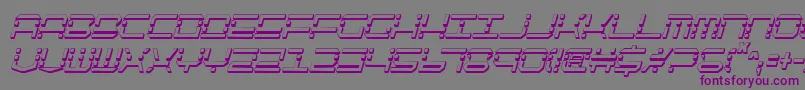 QuickquickShadowItalcondensed-fontti – violetit fontit harmaalla taustalla