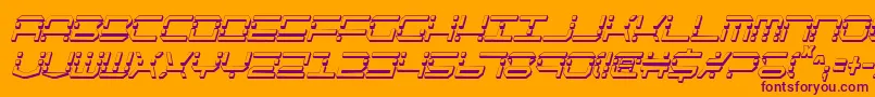 Czcionka QuickquickShadowItalcondensed – fioletowe czcionki na pomarańczowym tle
