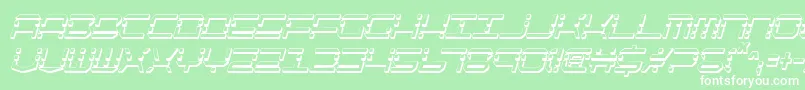 Police QuickquickShadowItalcondensed – polices blanches sur fond vert