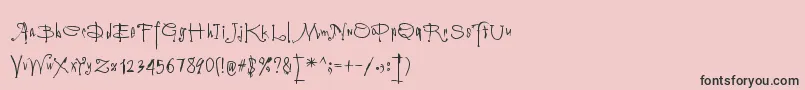 Vampyriqua Font – Black Fonts on Pink Background