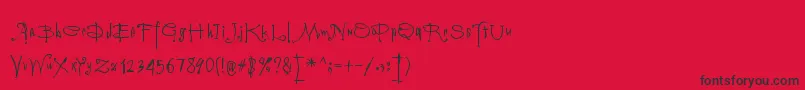 Vampyriqua Font – Black Fonts on Red Background