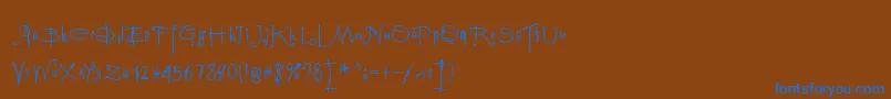 Vampyriqua Font – Blue Fonts on Brown Background