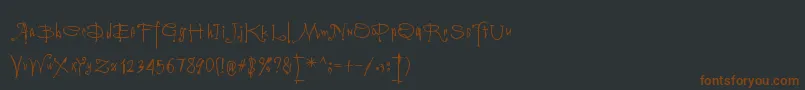 Vampyriqua Font – Brown Fonts on Black Background
