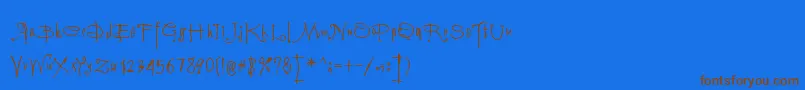 Vampyriqua Font – Brown Fonts on Blue Background