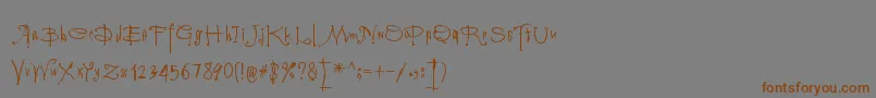 Vampyriqua Font – Brown Fonts on Gray Background