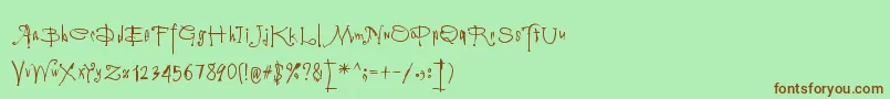Vampyriqua Font – Brown Fonts on Green Background