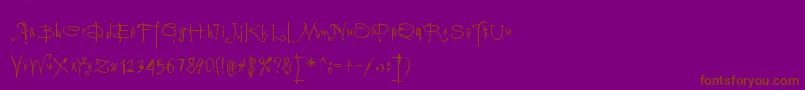 Vampyriqua Font – Brown Fonts on Purple Background