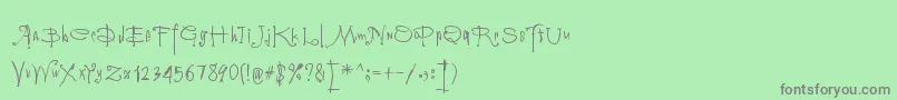 Vampyriqua Font – Gray Fonts on Green Background