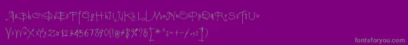 Vampyriqua-Schriftart – Graue Schriften auf violettem Hintergrund