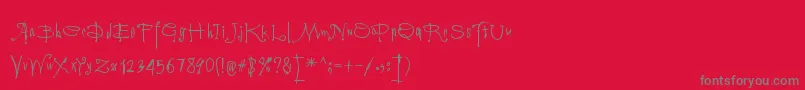 Vampyriqua Font – Gray Fonts on Red Background