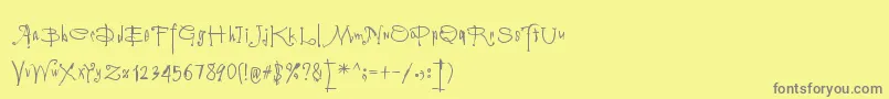 Vampyriqua Font – Gray Fonts on Yellow Background