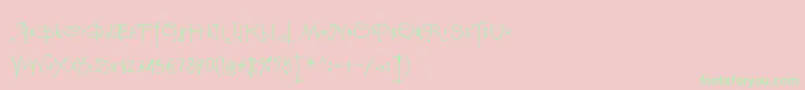 Vampyriqua Font – Green Fonts on Pink Background