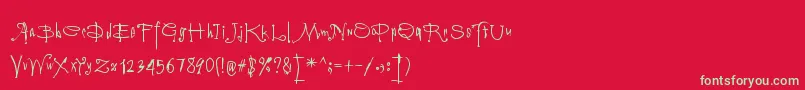 Vampyriqua Font – Green Fonts on Red Background