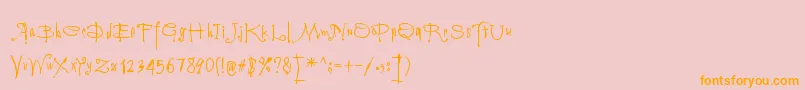 Vampyriqua Font – Orange Fonts on Pink Background
