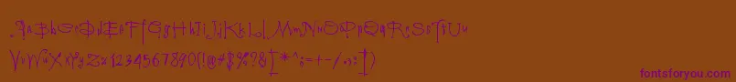 Vampyriqua Font – Purple Fonts on Brown Background