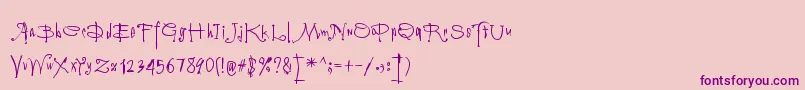 Vampyriqua Font – Purple Fonts on Pink Background