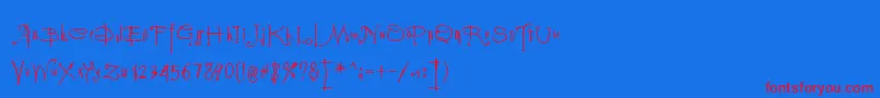 Шрифт Vampyriqua – красные шрифты на синем фоне