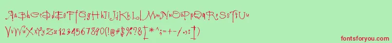 Vampyriqua Font – Red Fonts on Green Background