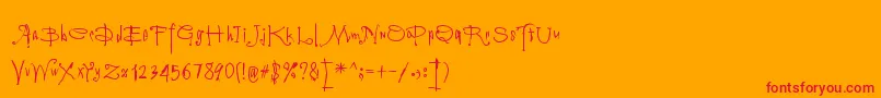 Vampyriqua Font – Red Fonts on Orange Background