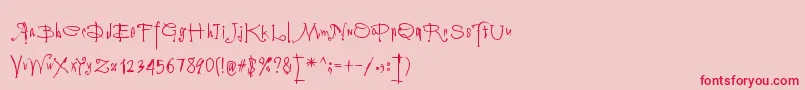 Vampyriqua Font – Red Fonts on Pink Background
