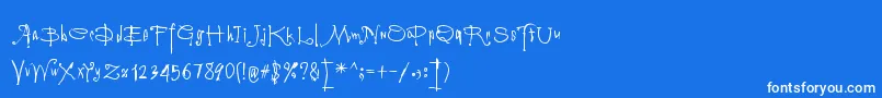 Vampyriqua Font – White Fonts on Blue Background