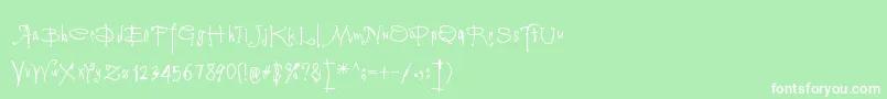 Vampyriqua Font – White Fonts on Green Background