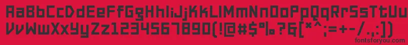 PfonlinetwoproDouble Font – Black Fonts on Red Background