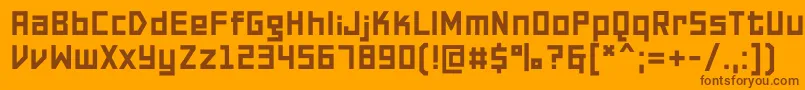 fuente PfonlinetwoproDouble – Fuentes Marrones Sobre Fondo Naranja