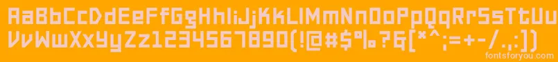 Czcionka PfonlinetwoproDouble – różowe czcionki na pomarańczowym tle